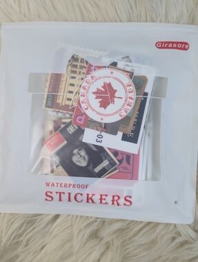 Girasore 200Pcs Vintage Stickers Waterproof Vinyl Scrapbook Sticker Decal